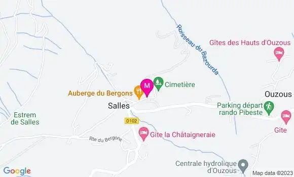 Localisation Auberge du Bergons