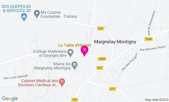 Localisation Restaurant  La Table d
