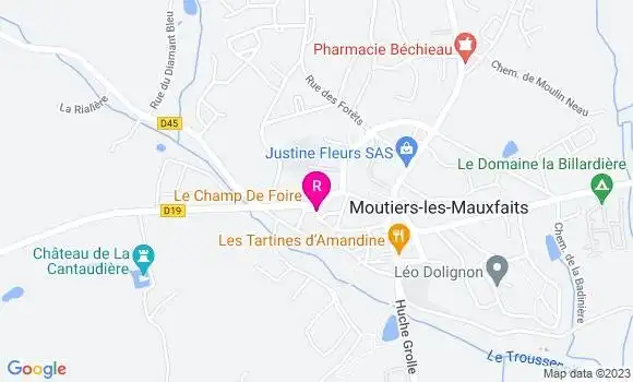 Localisation Restaurant  Le Champ de Foire