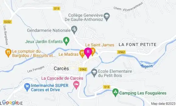 Localisation Restaurant  L