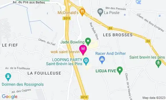 Localisation Restaurant  Wok Saint Brevin
