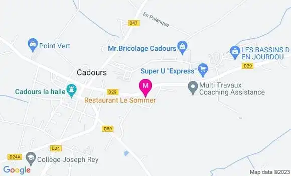 Localisation Restaurant  Le Sommer
