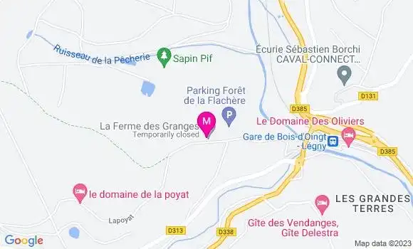 Localisation Restaurant  La Ferme des Granges