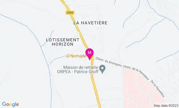 Localisation Restaurant  O