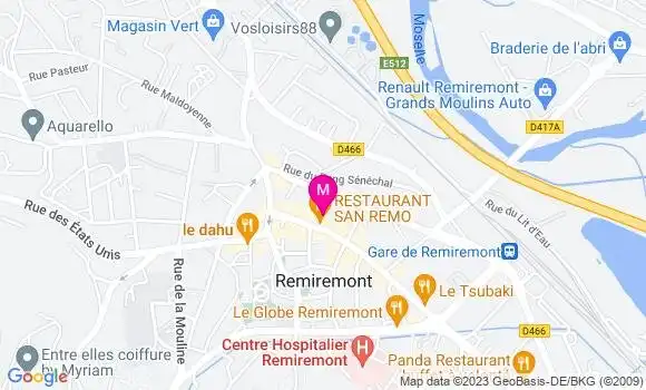 Localisation Restaurant Italien San Remo