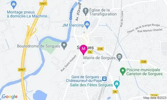 Localisation Restaurant  La Table de Sorgues