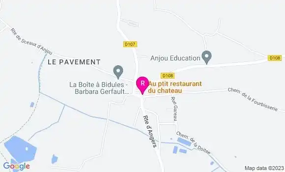 Localisation Restaurant  Au Ptit du Château