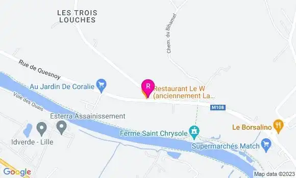 Localisation Restaurant  Le W