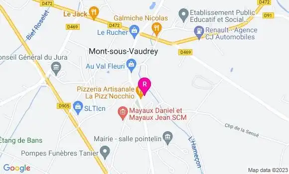 Localisation Pizzeria La Pizz