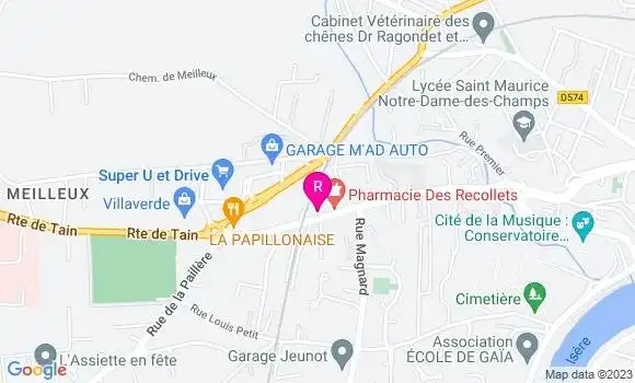 Localisation Restaurant  La Papillonaise