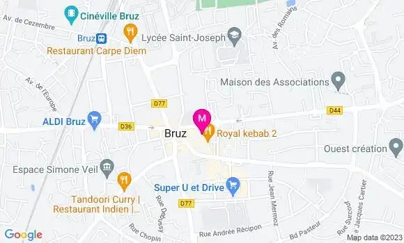Localisation Pizzeria Le Block Gourmand