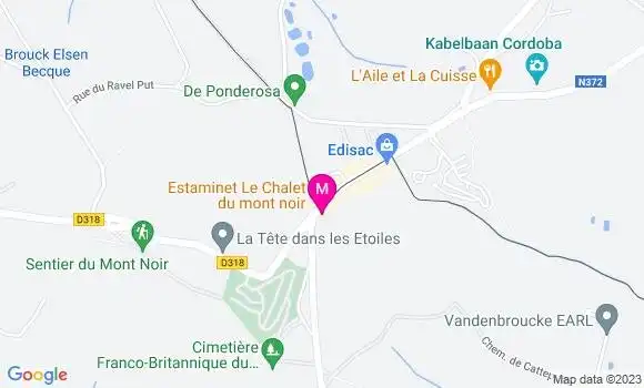 Localisation Restaurant  Le Chalet du Mont Noir