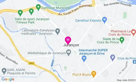Localisation Pizzeria Big Bang Pizza