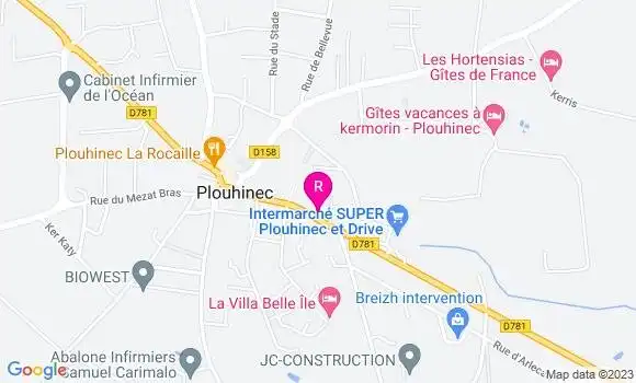 Localisation Crêperie Le Clos Marine