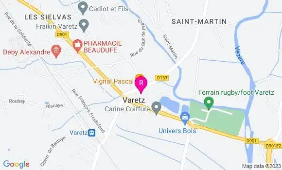 Localisation Pizzeria Chez Kevin et Virginie
