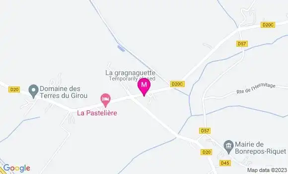 Localisation Restaurant  La Gragnaguette