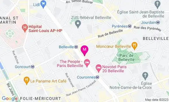 Localisation Restaurant Bar Belleville Sauvage
