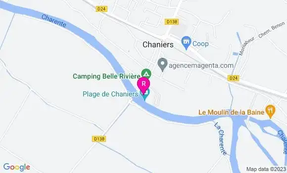 Localisation Restaurant  La Guinguette de Chaniers