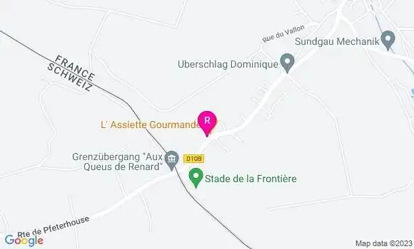 Localisation Restaurant  Pause à la Frontière