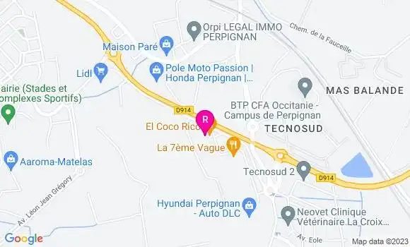 Localisation Restaurant  El Coco Rico