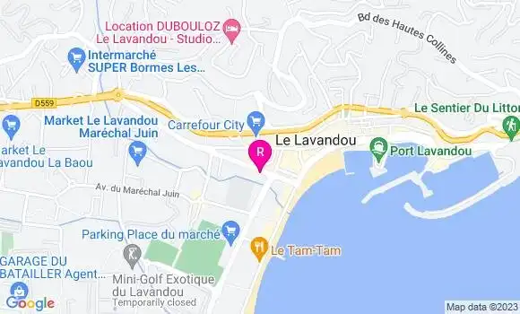 Localisation Restaurant  Le P