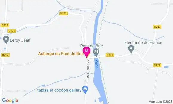 Localisation Auberge du Pont de Brie