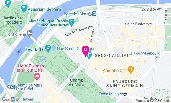 Localisation Restaurant  Le Champ de Mars