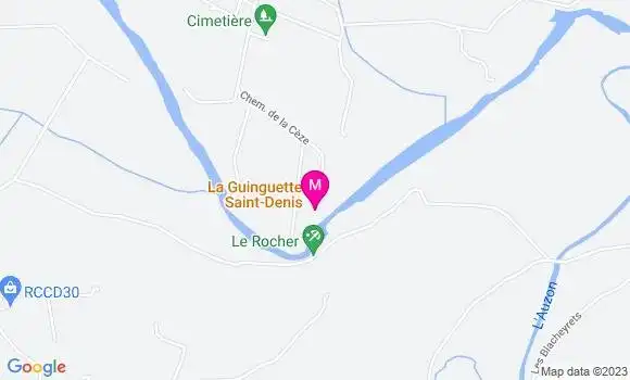 Localisation Restaurant  La Guinguette de Saint Denis