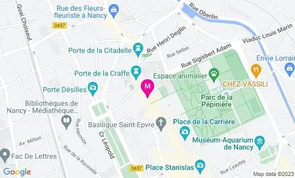 Localisation Brasserie de la Vieille Ville