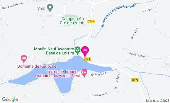 Localisation Auberge du Moulin Neuf