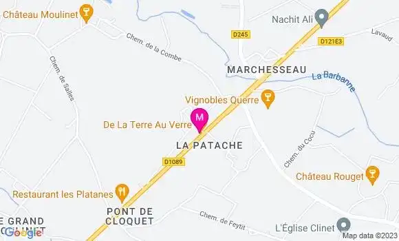 Localisation Restaurant  De la Terre au Verre