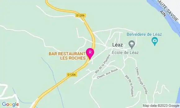Localisation Bar Restaurant les Roches