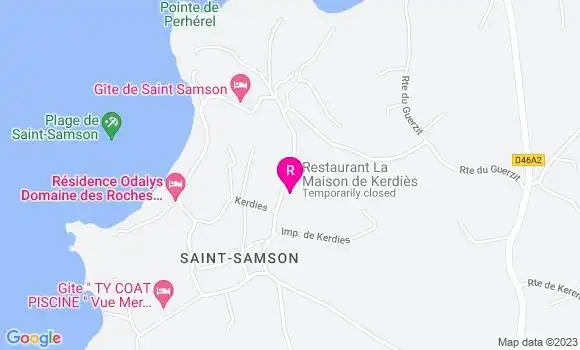 Localisation Restaurant  La Maison de Kerdiès