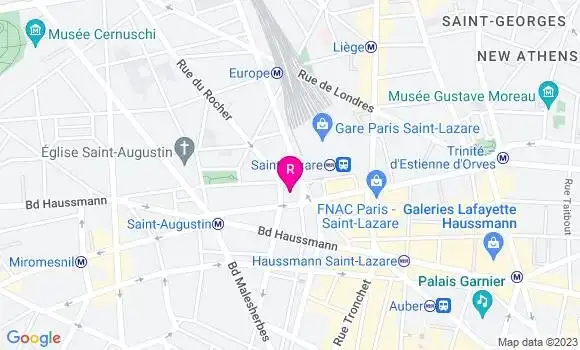 Localisation Restaurant  Café du Rocher Saint Lazare