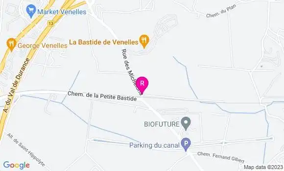 Localisation Restaurant  La Bastide de Venelles
