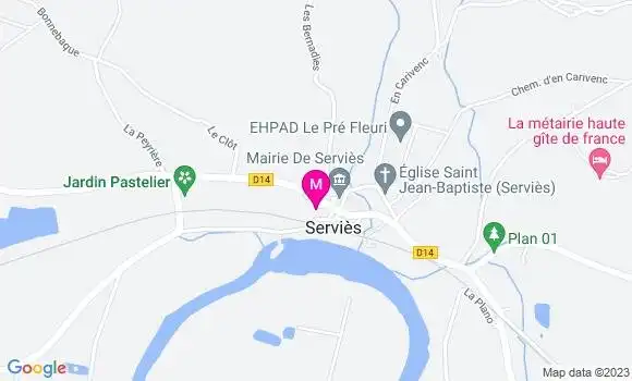 Localisation Restaurant  La Table de Servies