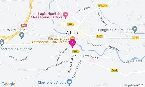 Localisation Le Bistrot des Claquets