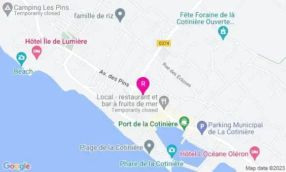 Localisation Restaurant Fruits de Mer La Ganipote