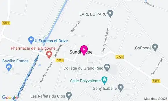 Localisation Auberge de la Demi Lune