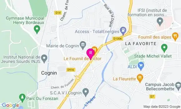 Localisation Crêperie Les Deux Fleuret
