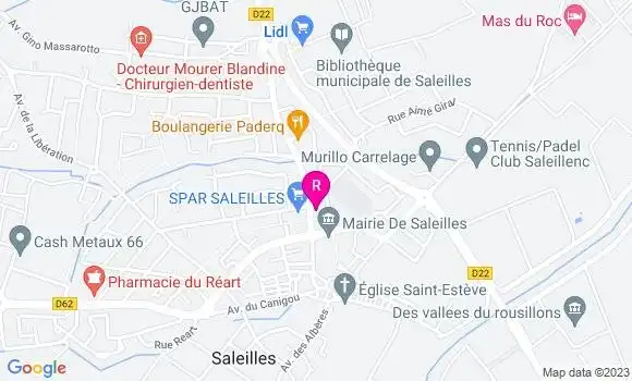 Localisation Restaurant  Les Délices de Saleilles