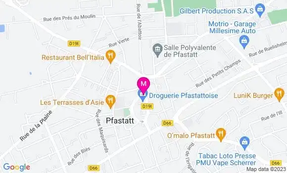 Localisation Brasserie du Centre