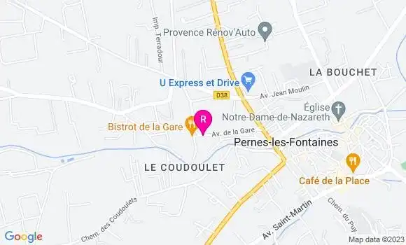 Localisation Bistrot de la Gare