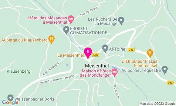 Localisation Restaurant  Le Meisenthal
