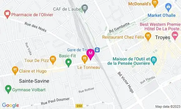 Localisation Restaurant  Le Voltaire