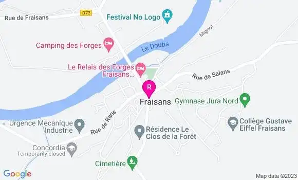 Localisation Restaurant  La Baraque des Forges