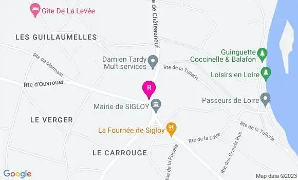 Localisation Auberge de Sigloy