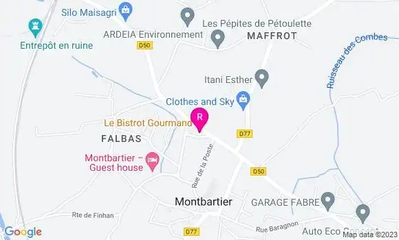 Localisation Le Bistrot Gourmand