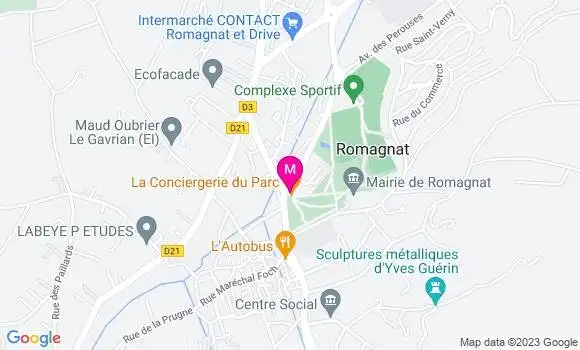 Localisation Restaurant  La Conciergerie du Parc