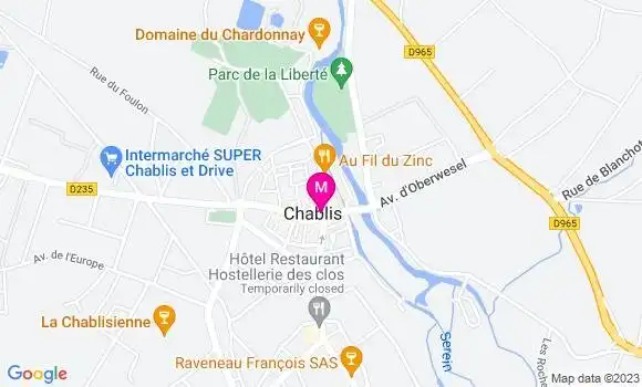 Localisation Restaurant Bar Chablis Wine Not
